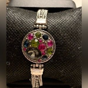 GS vintage Rhinestone Bracelet 7 1/2”